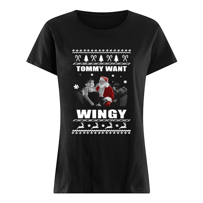 Tommy Want Wingy Knitting Pattern Fullprint Christmas ugly Classic Women's T-shirt