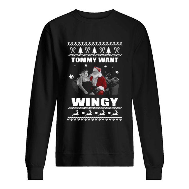 Tommy Want Wingy Knitting Pattern Fullprint Christmas ugly Unisex Sweatshirt