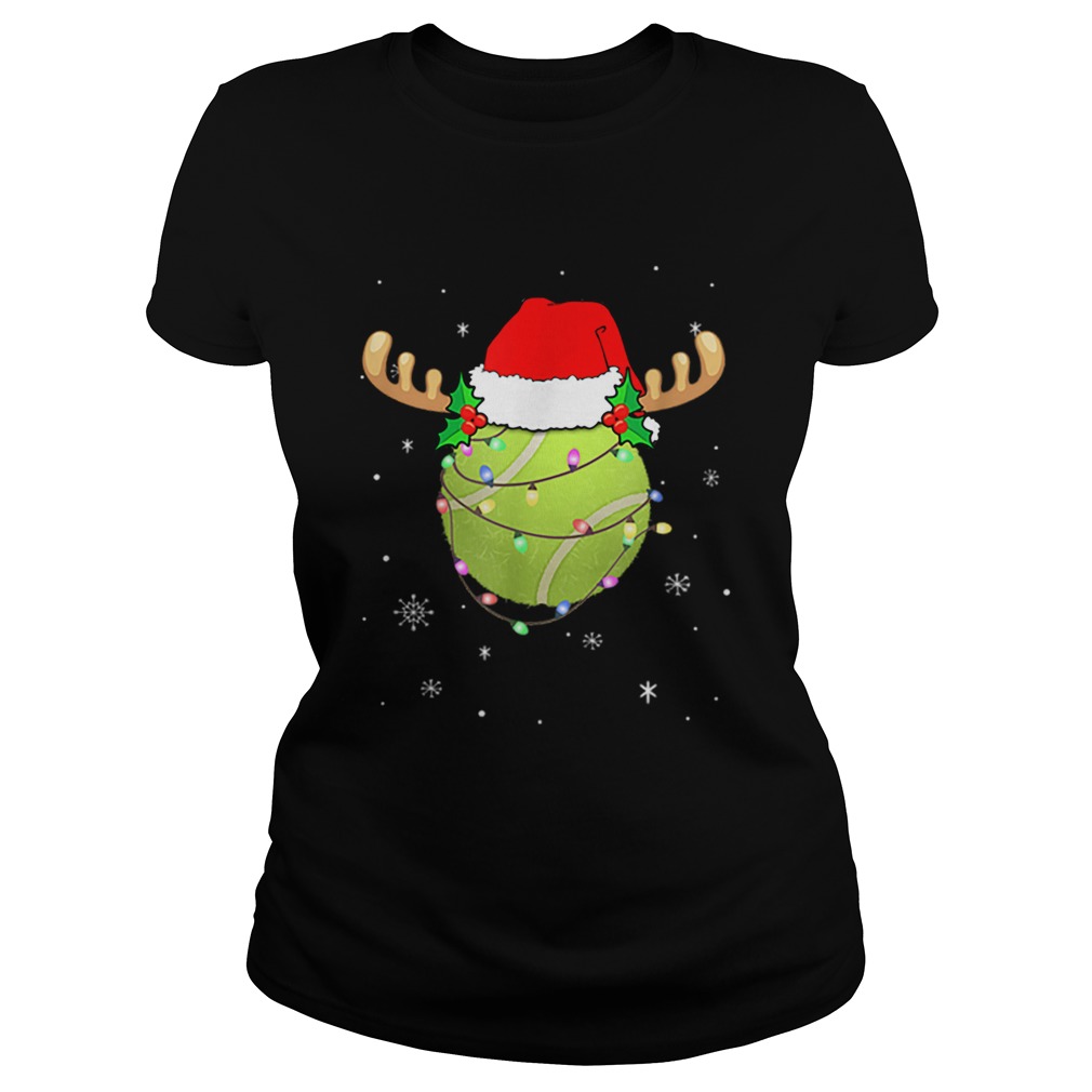 Top Santa Hat Tennis Reindeer Christmas Gifts Classic Ladies