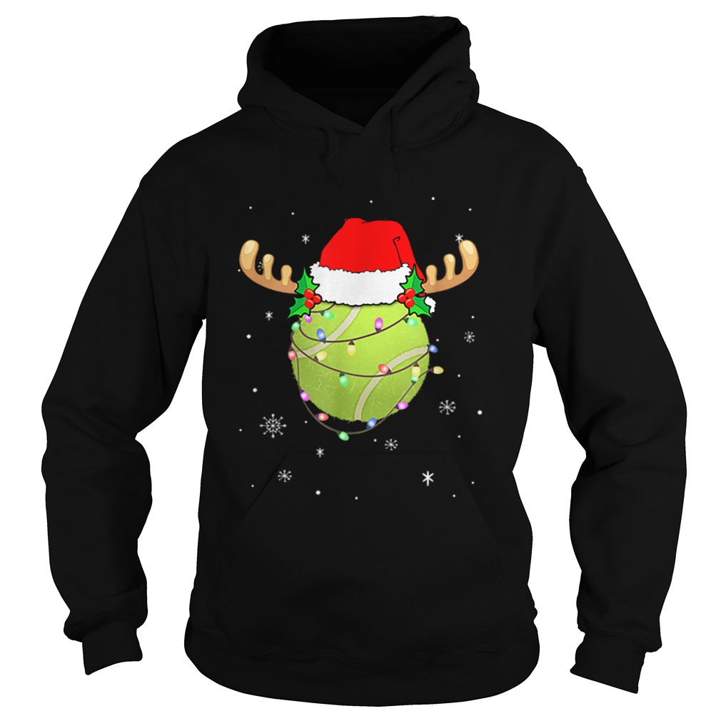 Top Santa Hat Tennis Reindeer Christmas Gifts Hoodie