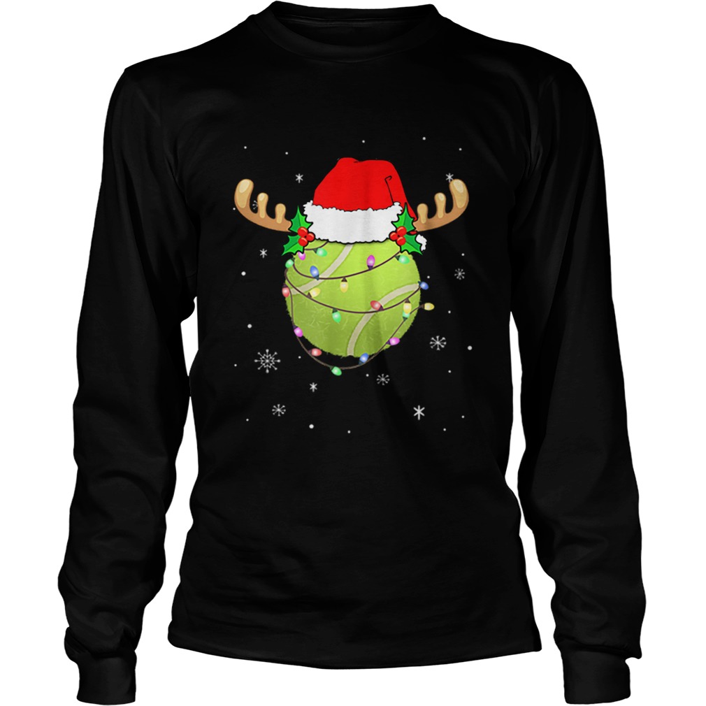 Top Santa Hat Tennis Reindeer Christmas Gifts LongSleeve