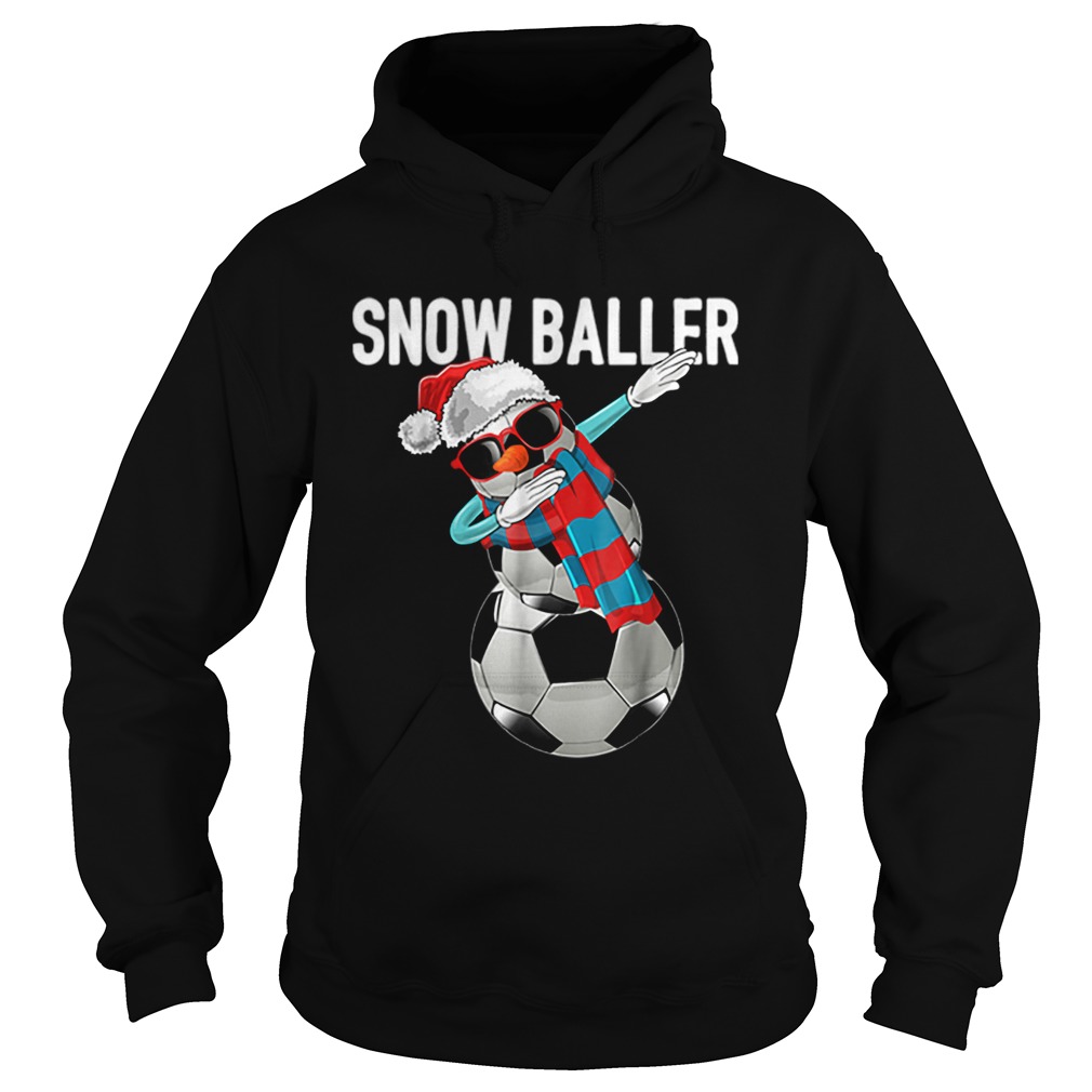 Top Snow Baller Dabbing Soccer Christmas Snowman Gift Kids Hoodie