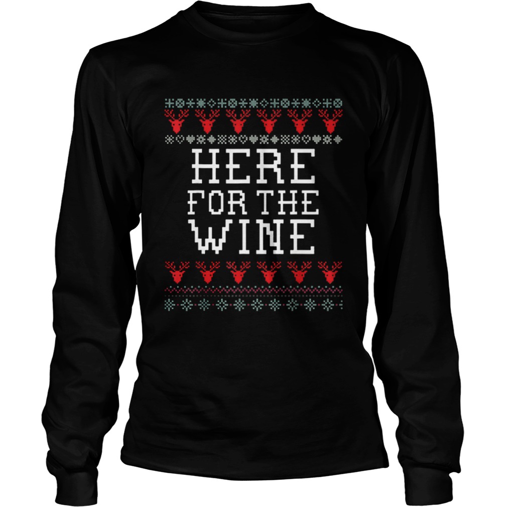 Top Wine Funny Holiday Ugly Christmas LongSleeve