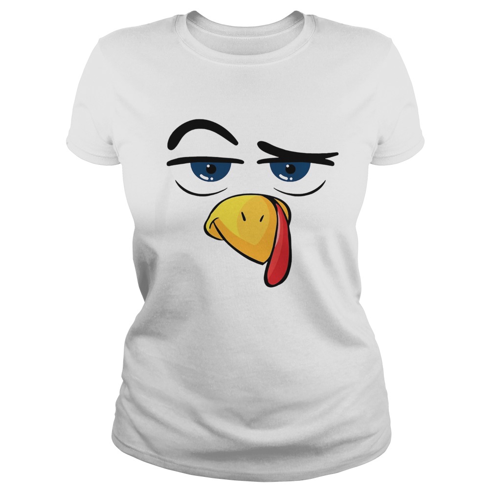 Turkey Face Thanksgiving White Classic Ladies