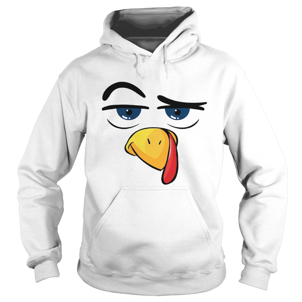 Turkey Face Thanksgiving White Hoodie