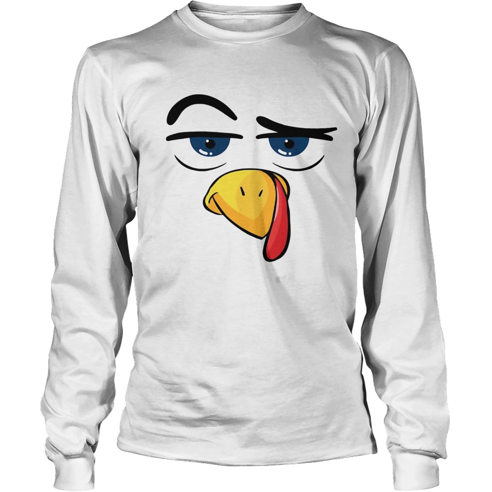 Turkey Face Thanksgiving White LongSleeve