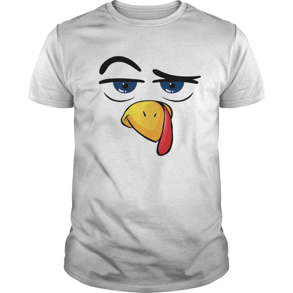 Turkey Face Thanksgiving White shirt