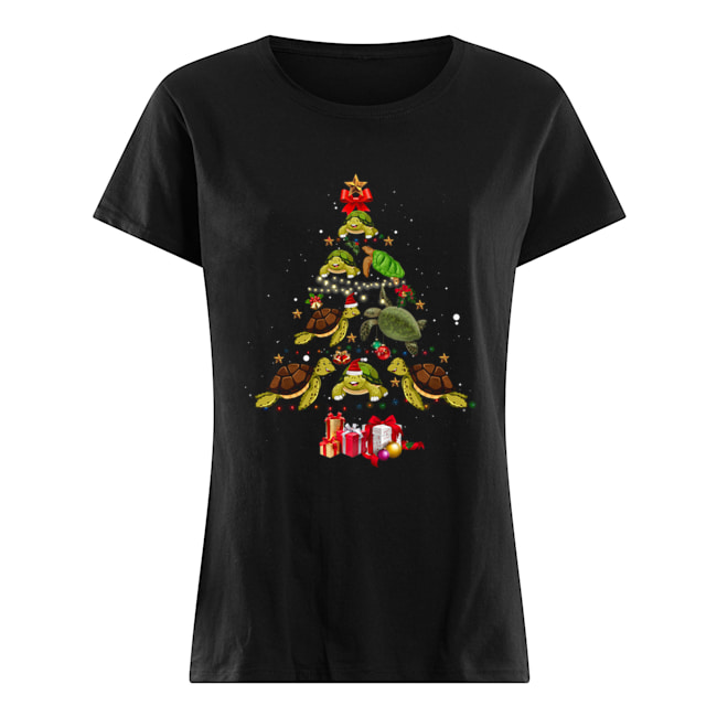 Turtle Christmas Tree Classic Women's T-shirt