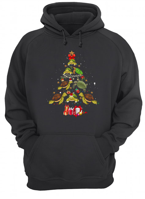 Turtle Christmas Tree Unisex Hoodie