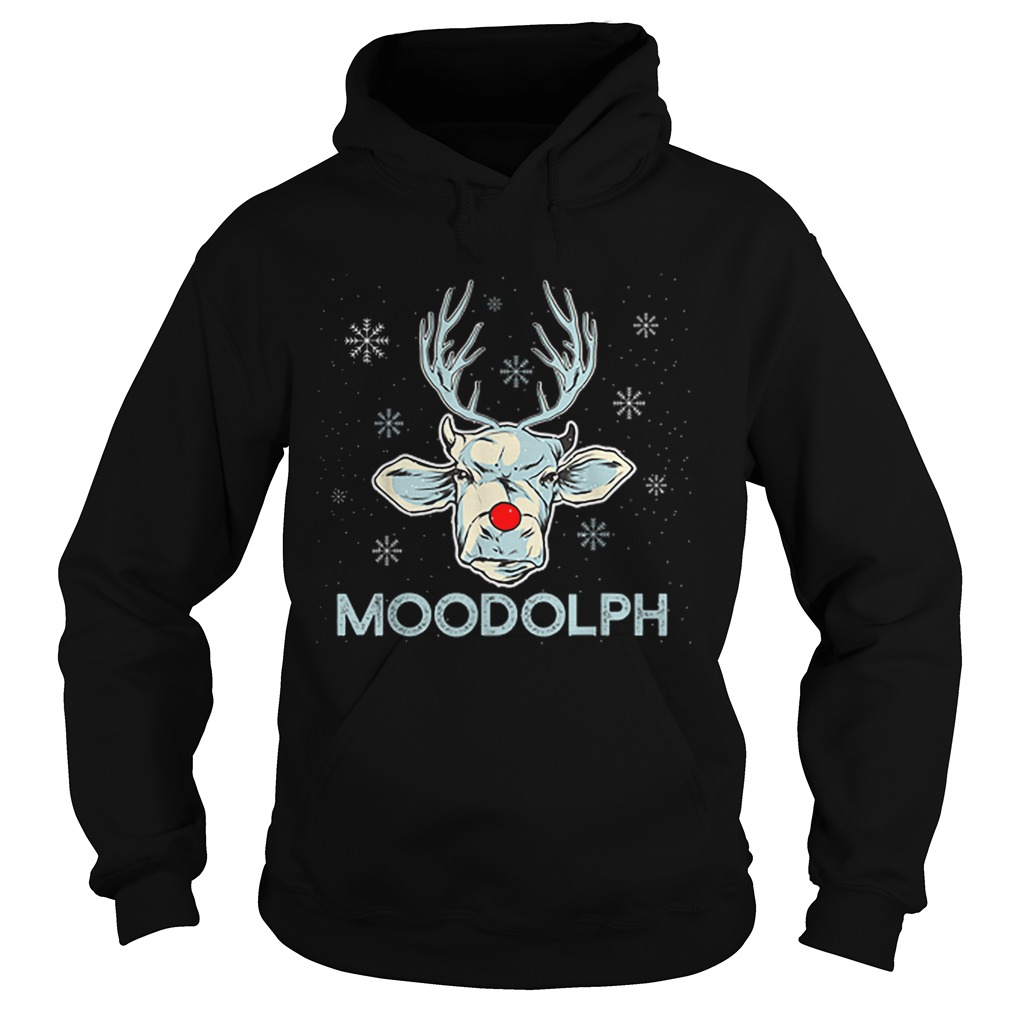 Ugly Christmas Moodolph Cow Farmer Hoodie