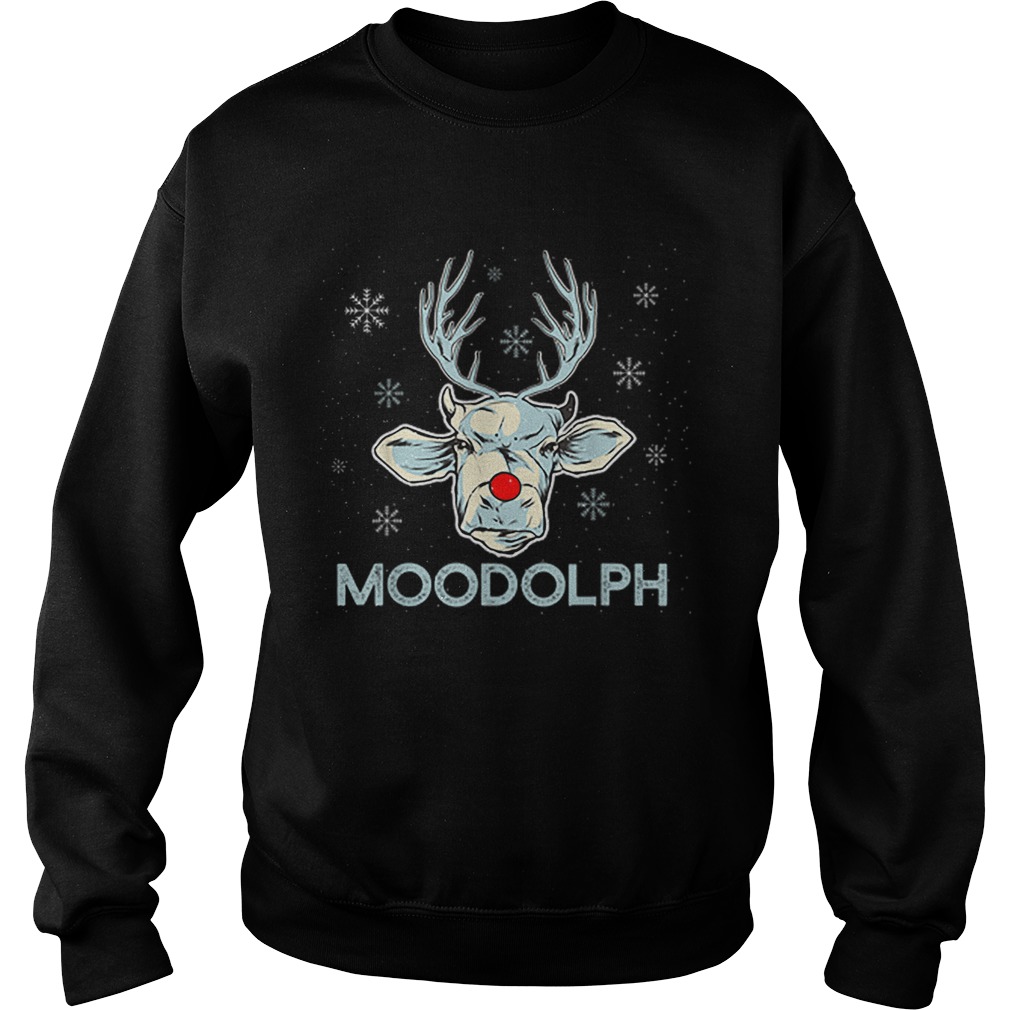 Ugly Christmas Moodolph Cow Farmer Sweatshirt