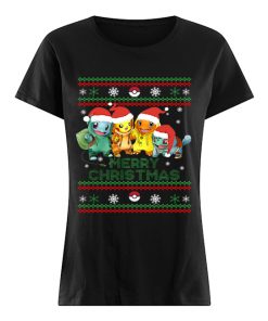 Ugly Santa Pokemons Merry Christmas  Classic Women's T-shirt