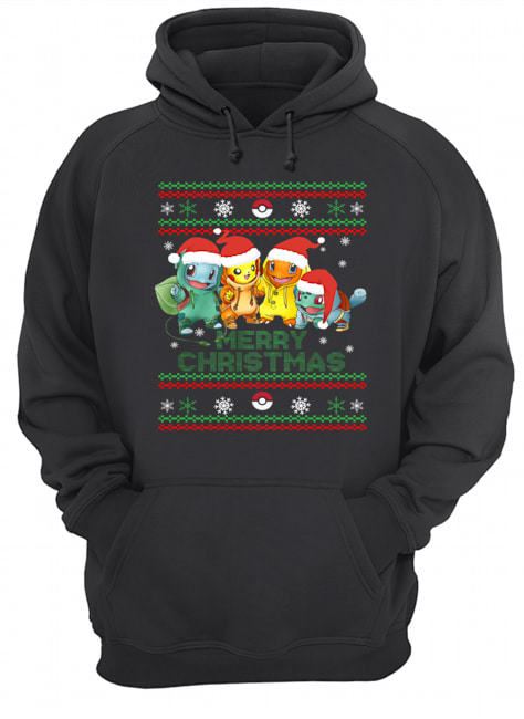 Ugly Santa Pokemons Merry Christmas Unisex Hoodie