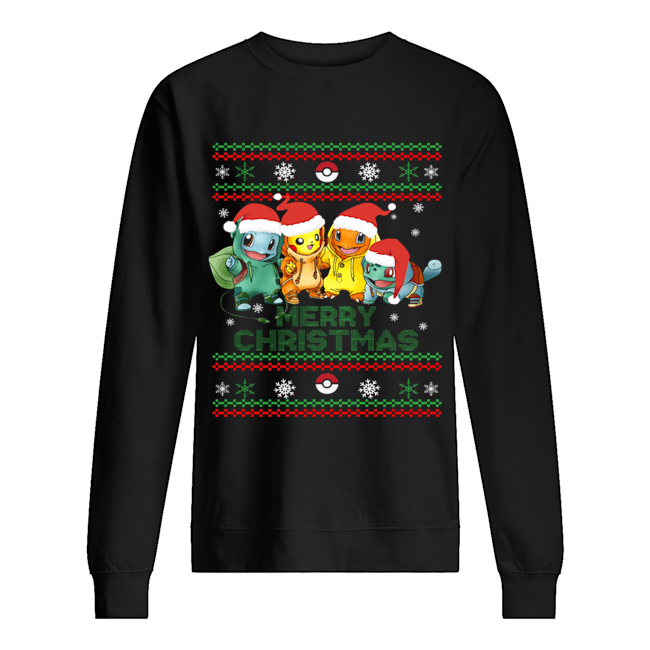 Ugly Santa Pokemons Merry Christmas Unisex Sweatshirt