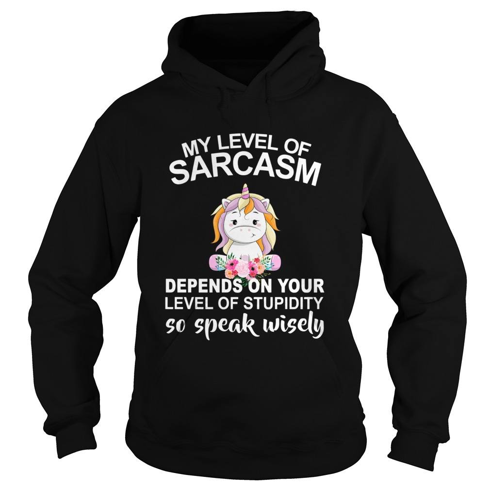 Unicorn My level of sarcasm depends on your level of stupidity so speak wisely Hoodie