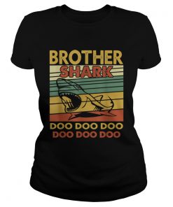 Vintage Brother Shark Doo Doo Santa Christmas Matching Gift  Classic Ladies