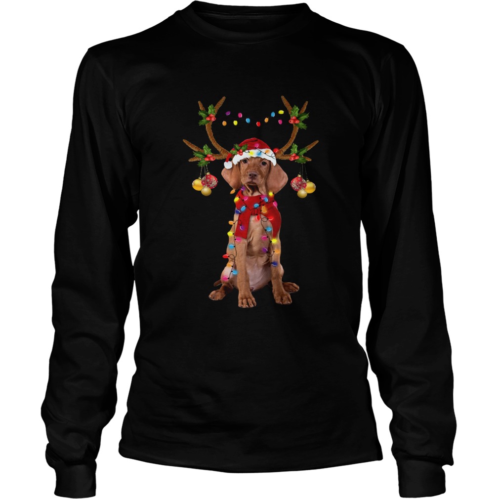 Vizsla Gorgeous Reindeer Christmas LongSleeve