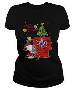 Washington Nationals Snoopy Woodstock Merry Christmas  Classic Ladies