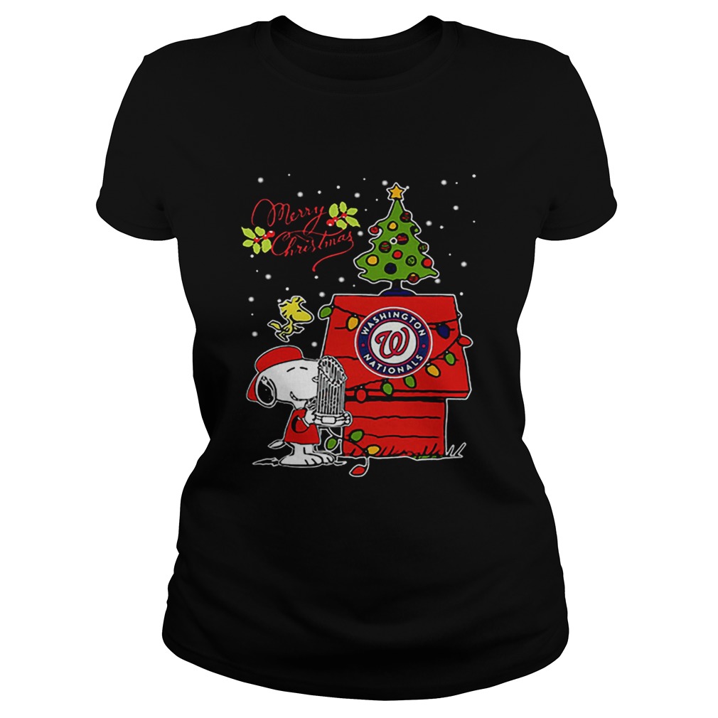 Washington Nationals Snoopy Woodstock Merry Christmas Classic Ladies