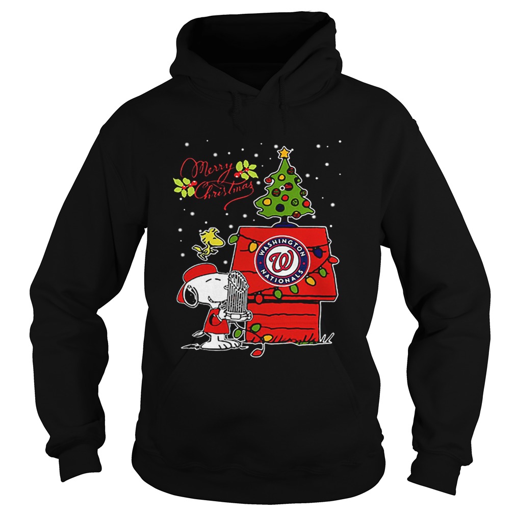 Washington Nationals Snoopy Woodstock Merry Christmas Hoodie