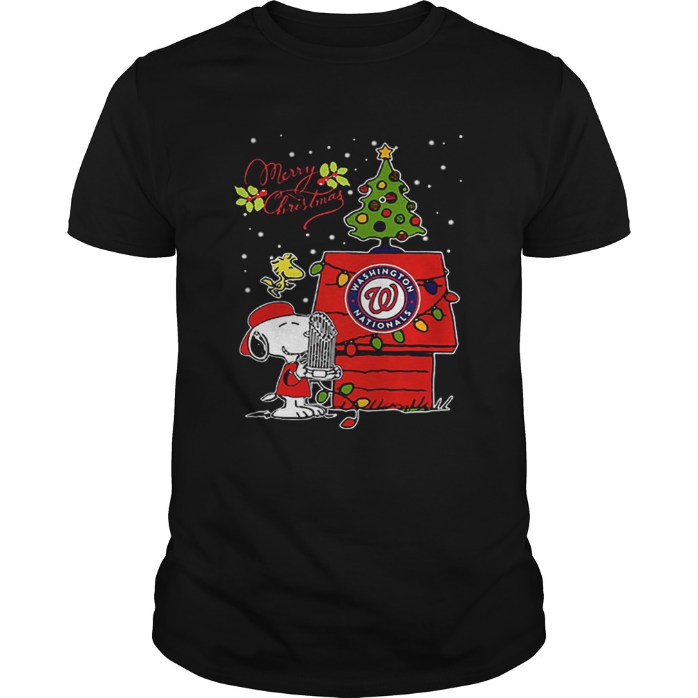 Washington Nationals Snoopy Woodstock Merry Christmas shirt