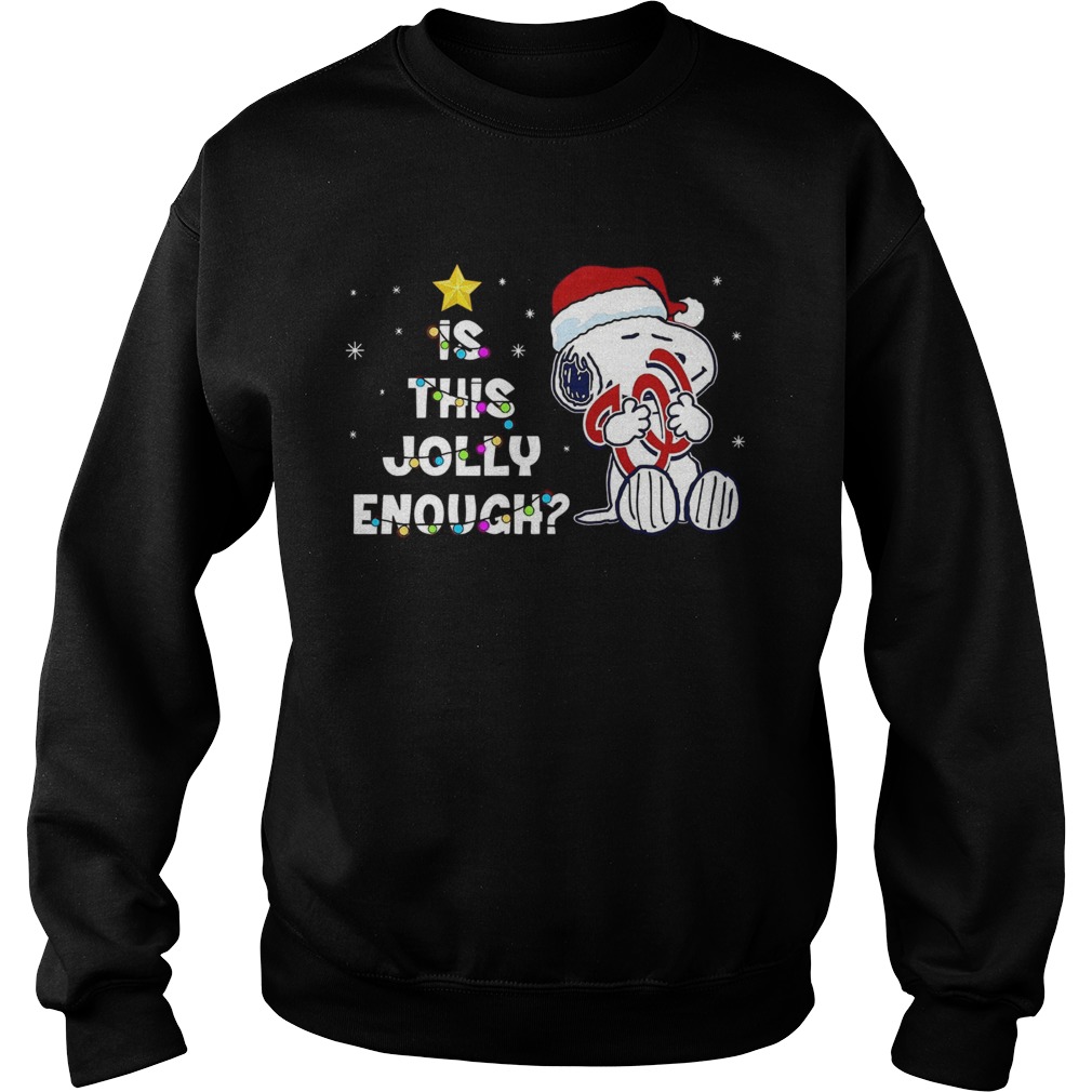 Washington Nationals Snoopy is this jolly enough christmas Sweatshirt