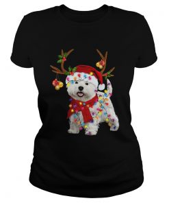 Westie Dog Gorgeous Reindeer Light Christmas  Classic Ladies