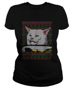 White cat ugly Christmas  Classic Ladies