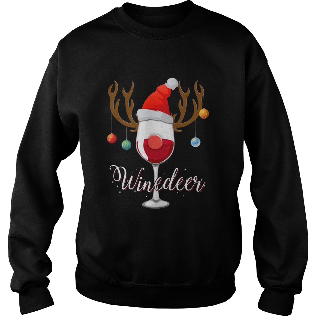 Winedeer Christmas Red Wine Reindeer Xmas Sweatshirt