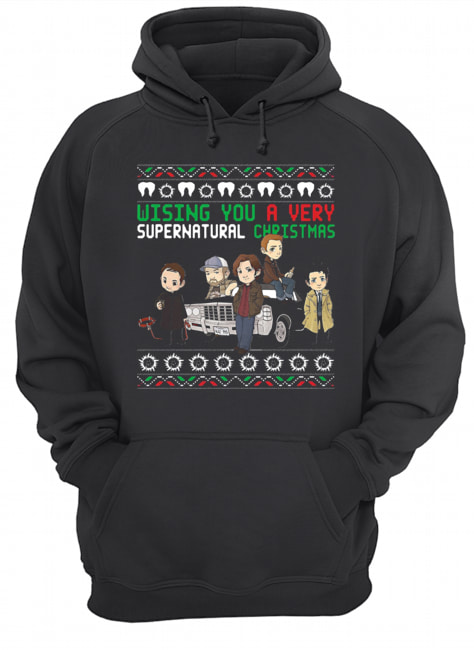 Wishing You A Very Supernatural Ugly Christmas Unisex Hoodie