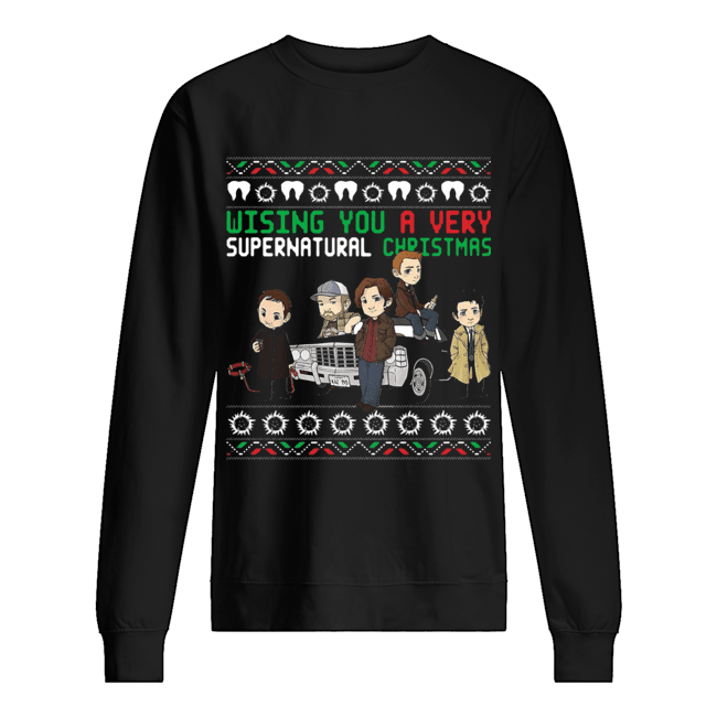 Wishing You A Very Supernatural Ugly Christmas Unisex Sweatshirt