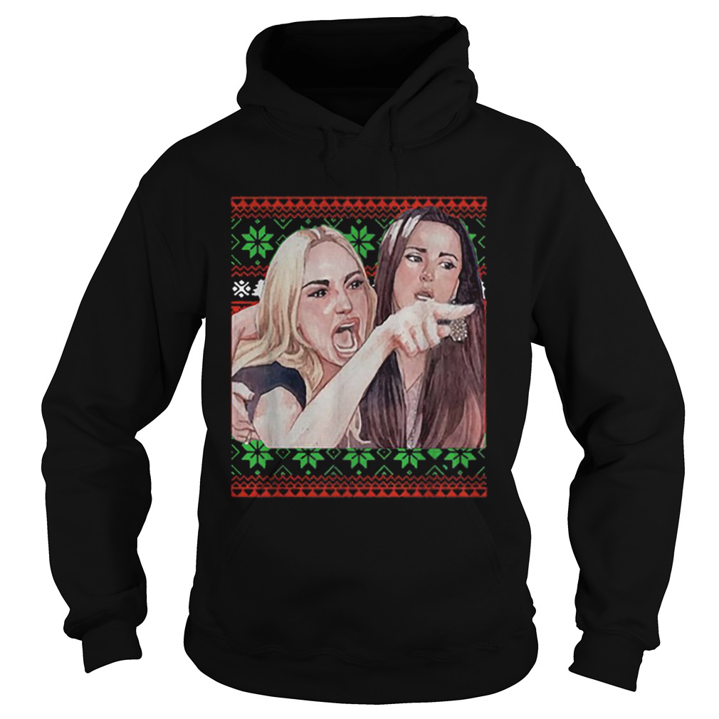 Woman Yelling At Cat Meme Ugly Christmas Hoodie