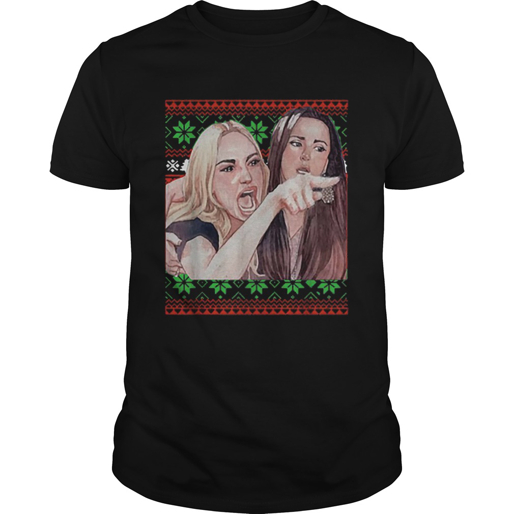 Woman Yelling At Cat Meme Ugly Christmas shirt