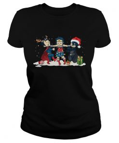 Wonder Woman Captain America Batman and Superman Christmas  Classic Ladies