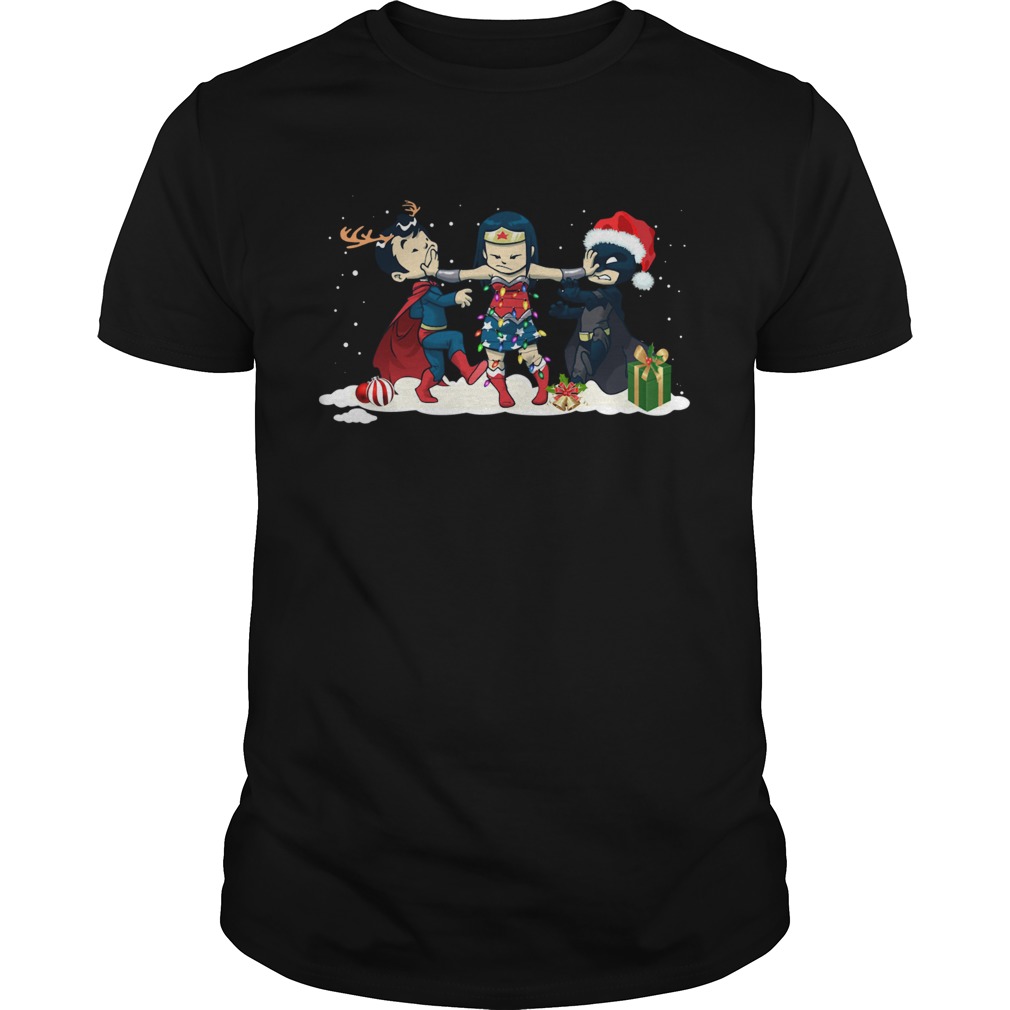 Wonder Woman Captain America Batman and Superman Christmas shirt