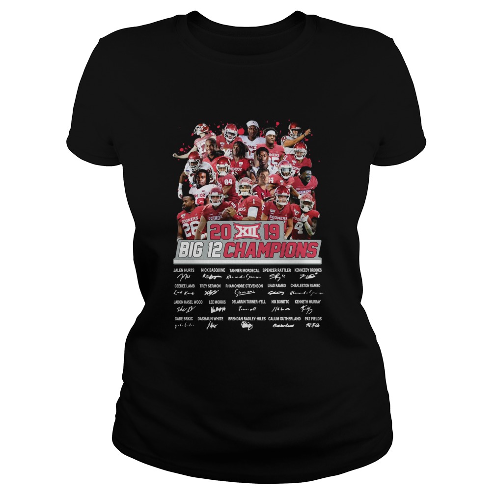 2019 Big 12 Football champions Oklahoma Sooners Signatures Classic Ladies