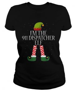 911 Dispatcher Elf Funny Christmas Elves  Classic Ladies