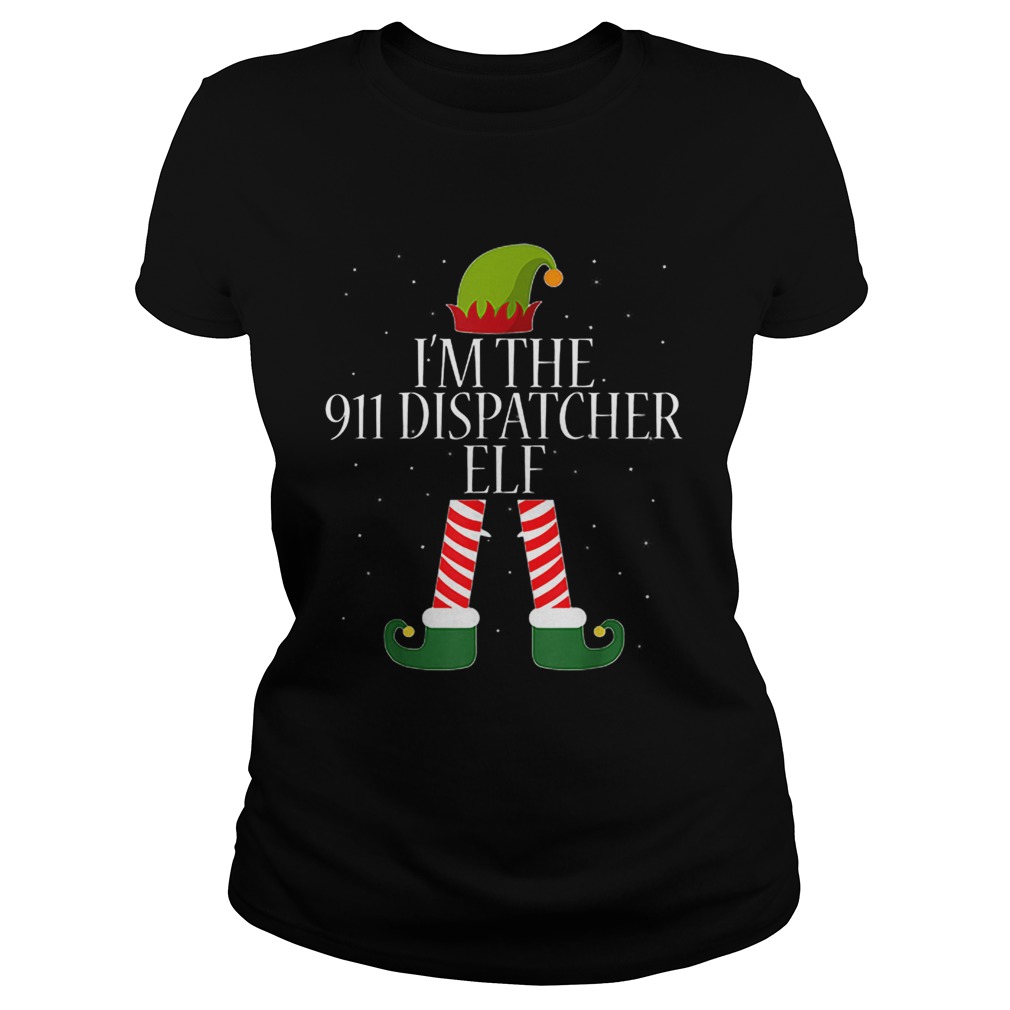 911 Dispatcher Elf Funny Christmas Elves Classic Ladies