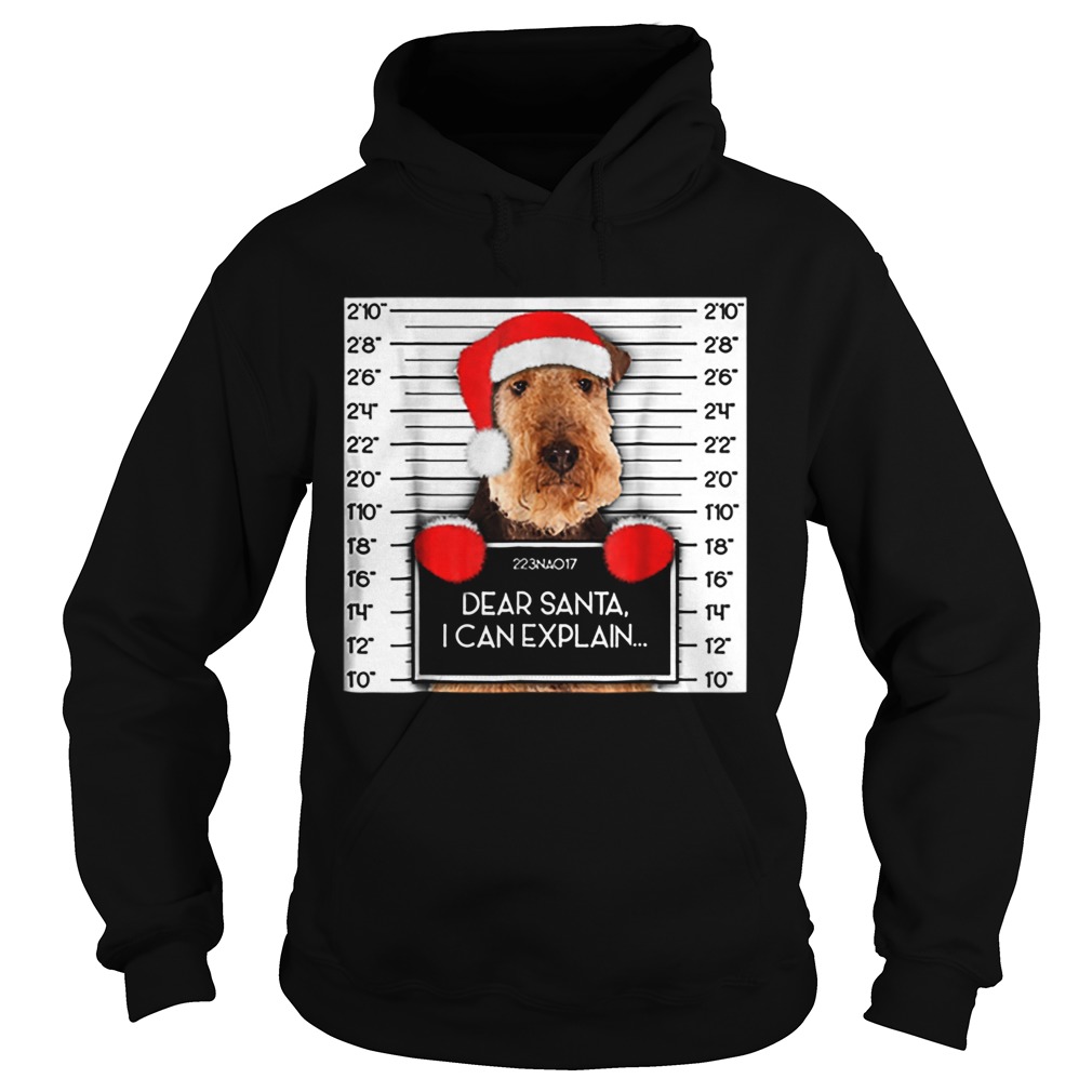 Airedale Terrier Lover Santa Hat Dog Christmas Hoodie