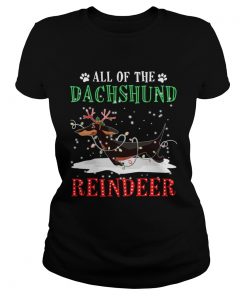 All of the Dachshund reindeer light christmas  Classic Ladies