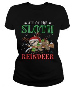 All of the Sloth reindeer light christmas  Classic Ladies