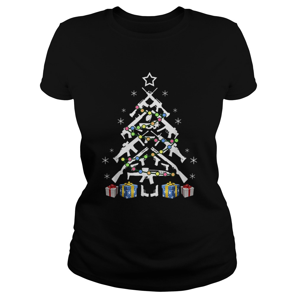 Assault Rifle Handgun Christmas Tree Classic Ladies