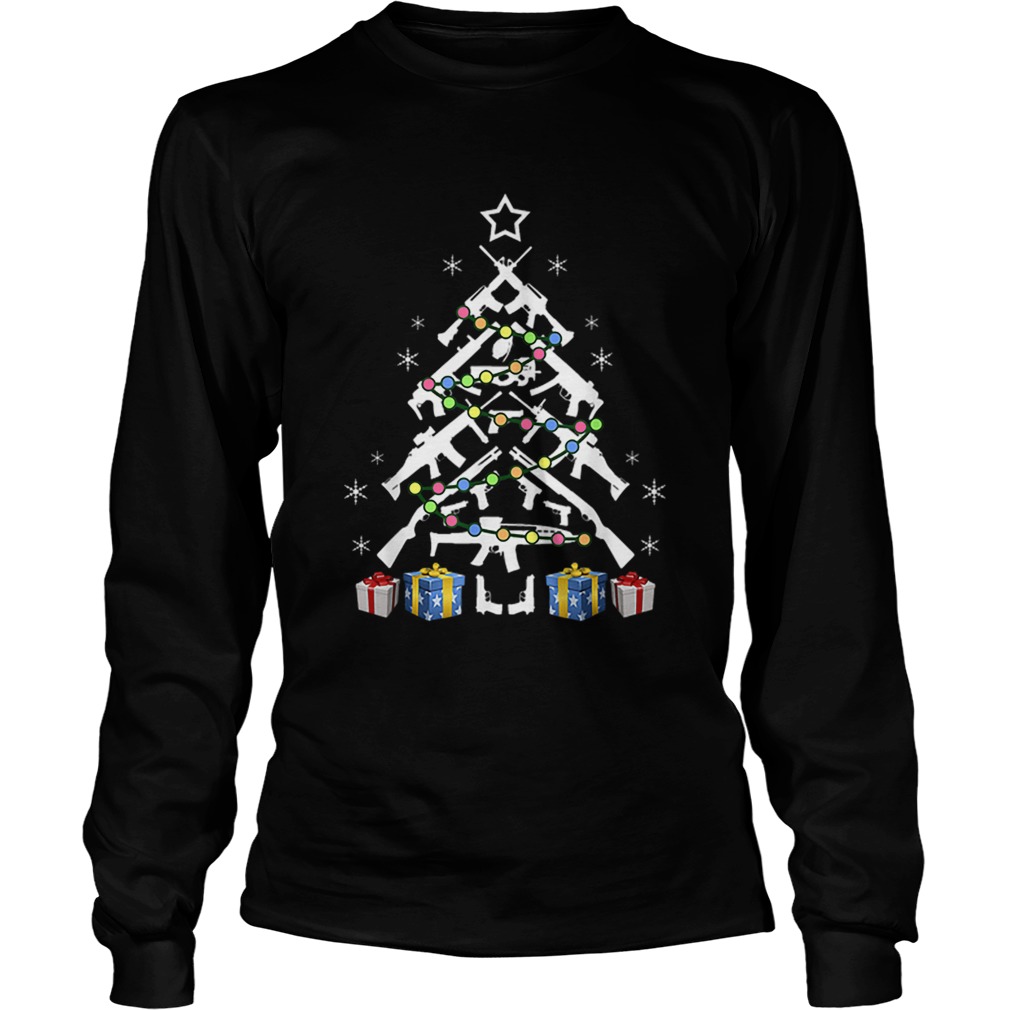 Assault Rifle Handgun Christmas Tree LongSleeve