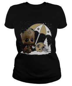 Baby Groot New Orleans Saints Christmas  Classic Ladies