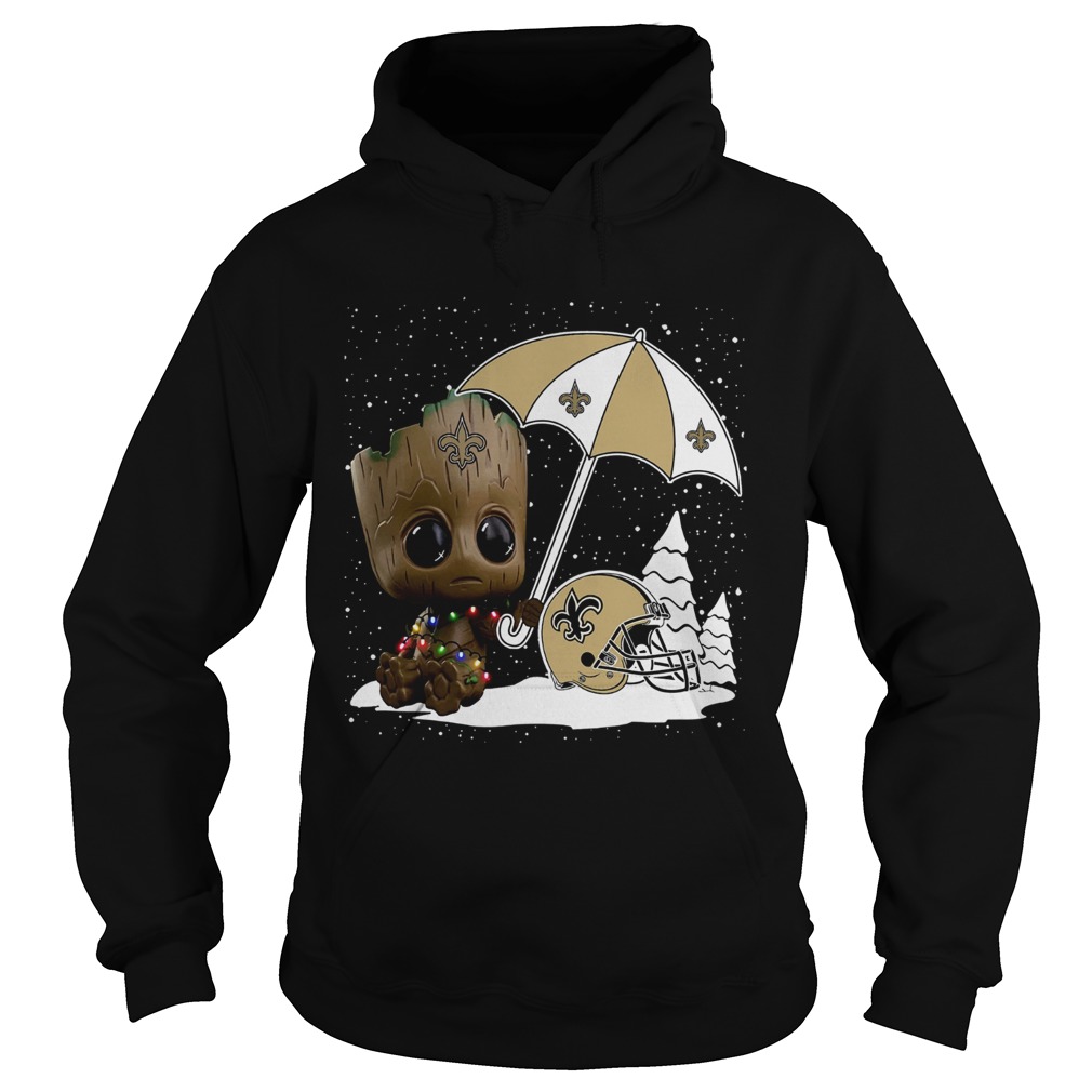 Baby Groot New Orleans Saints Christmas Hoodie