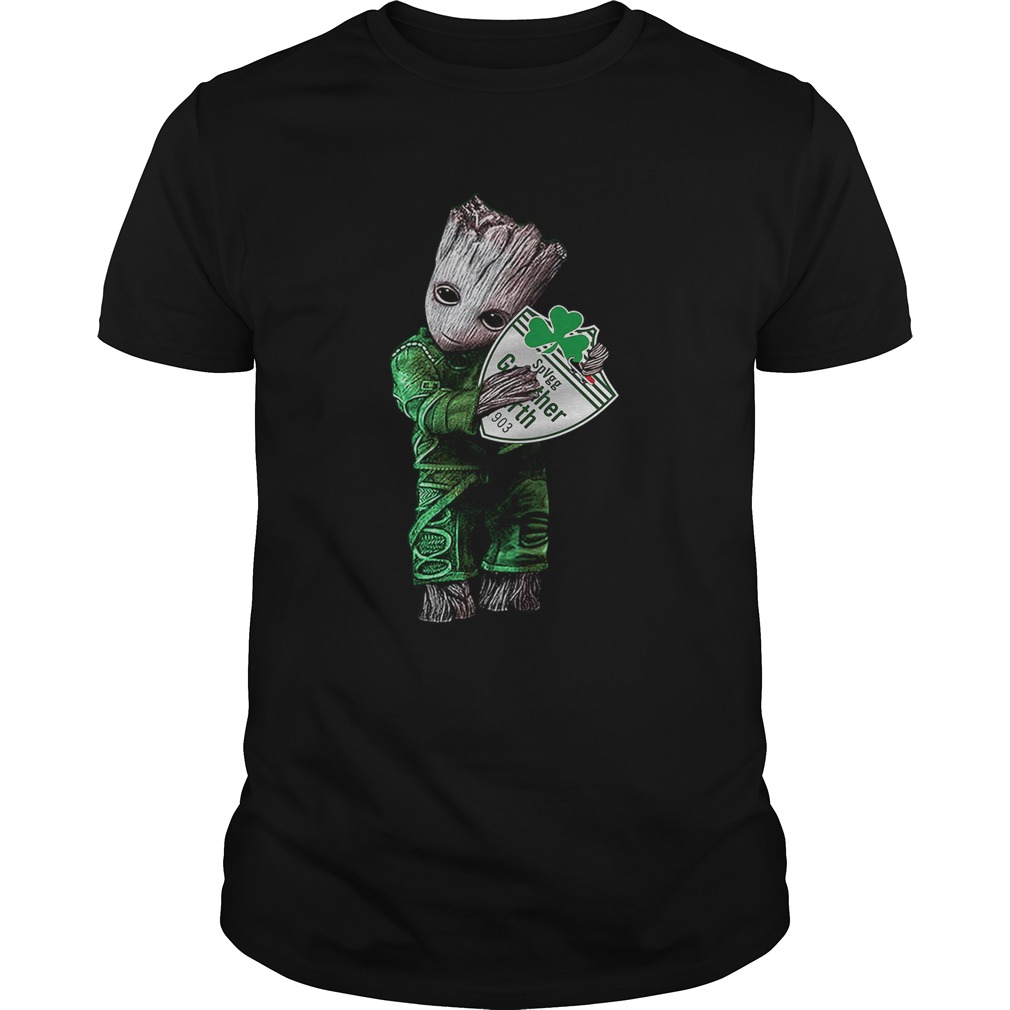 Baby Groot hug SpVgg Greuther Frth shirt