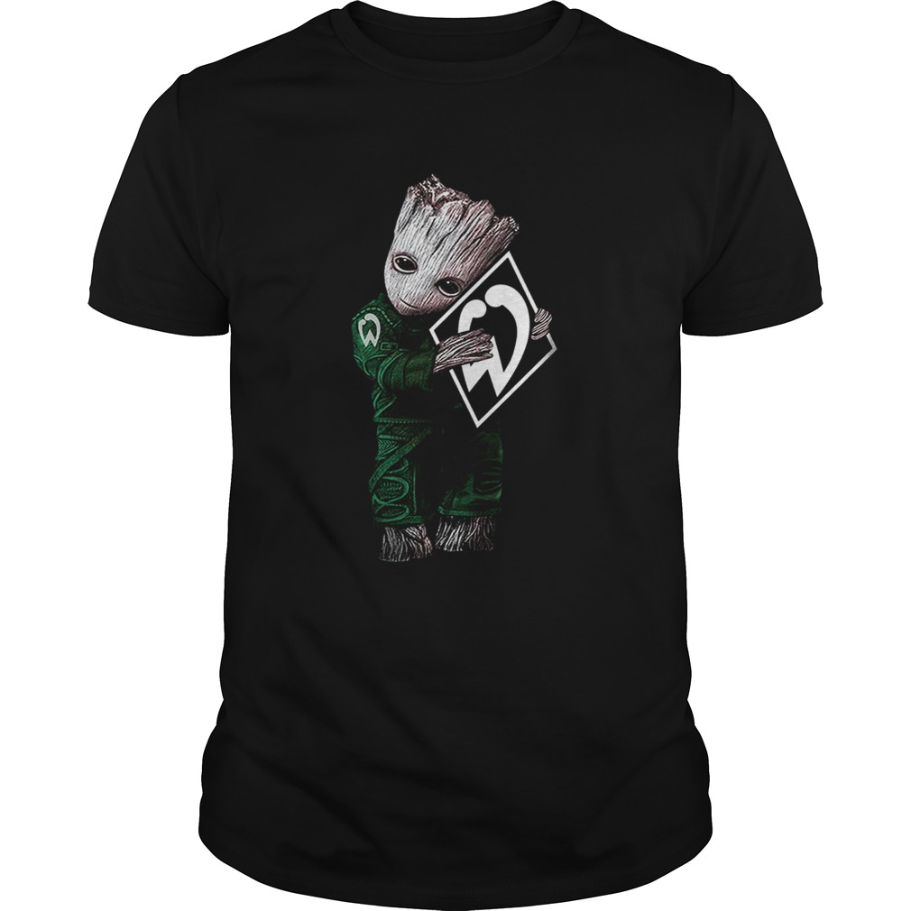 Baby Groot hug Werder Bremen shirt