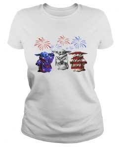 Baby Yoda American Flag  Classic Ladies