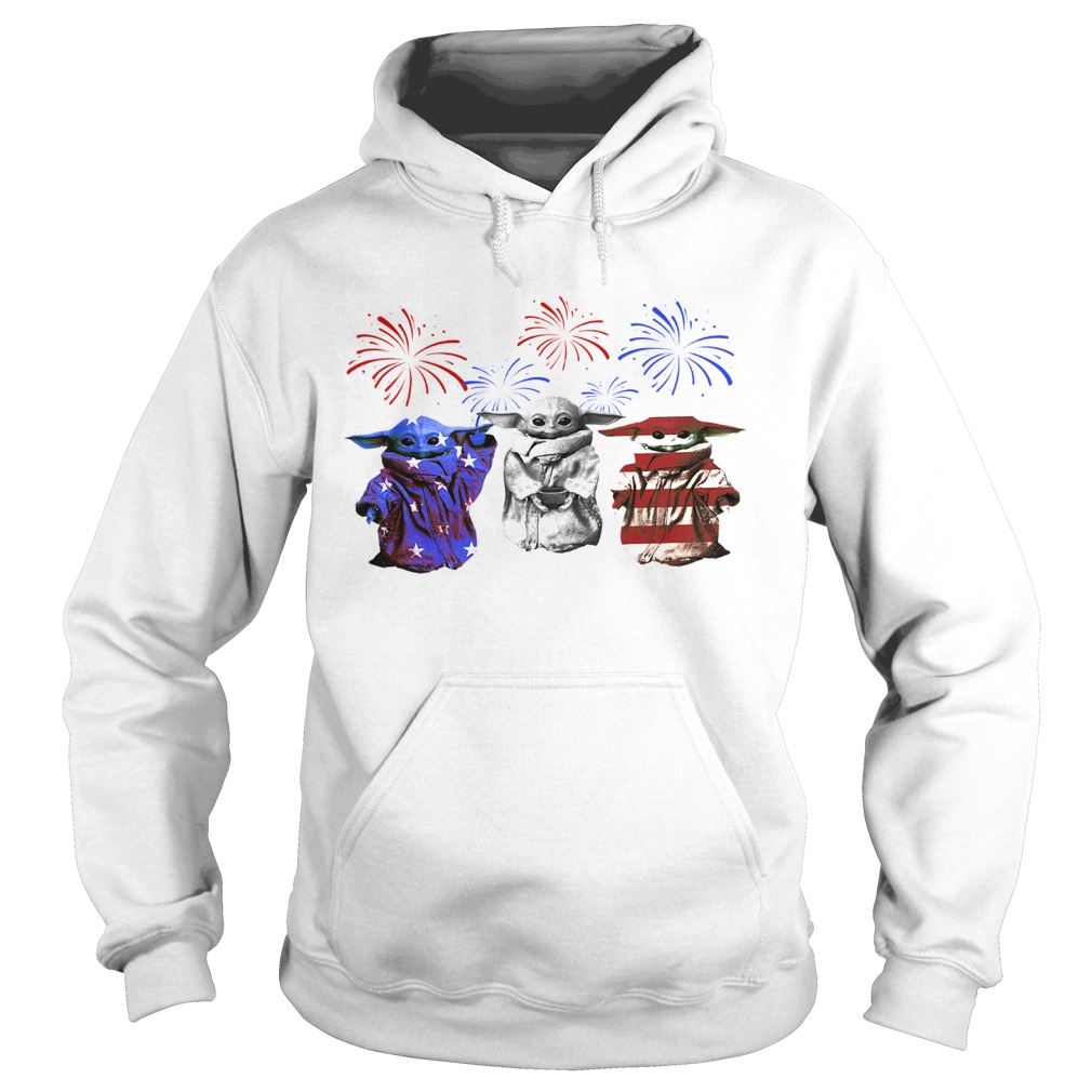 Baby Yoda American Flag Hoodie