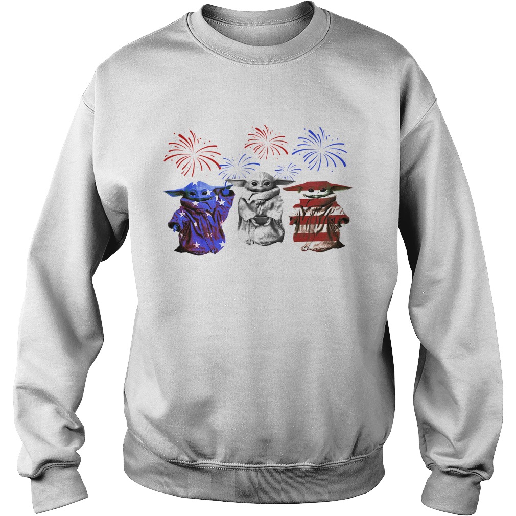 Baby Yoda American Flag Sweatshirt